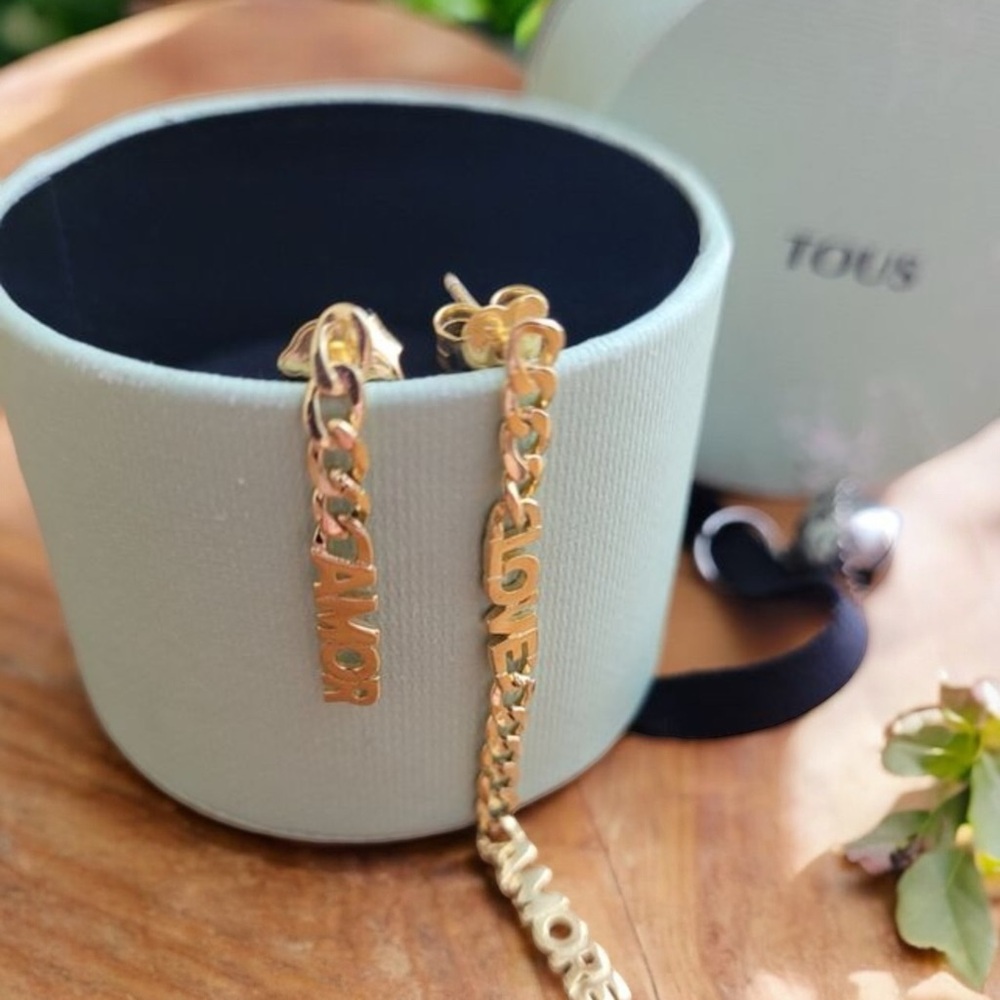 Gold Minimalist Chain earrings vermeil 925